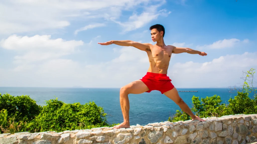 Warrior 2 Pose - Naked Yoga for Men