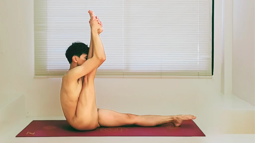 Heron Pose - Naked Yoga for Men