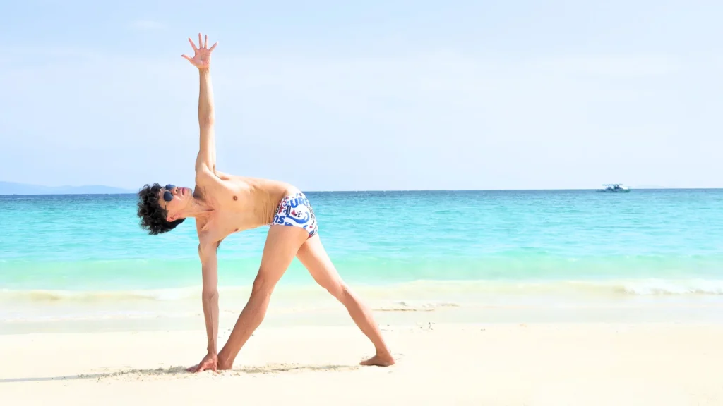 Twisted Triangle Pose Twisted Triangle Pose - Detox Yoga for Men