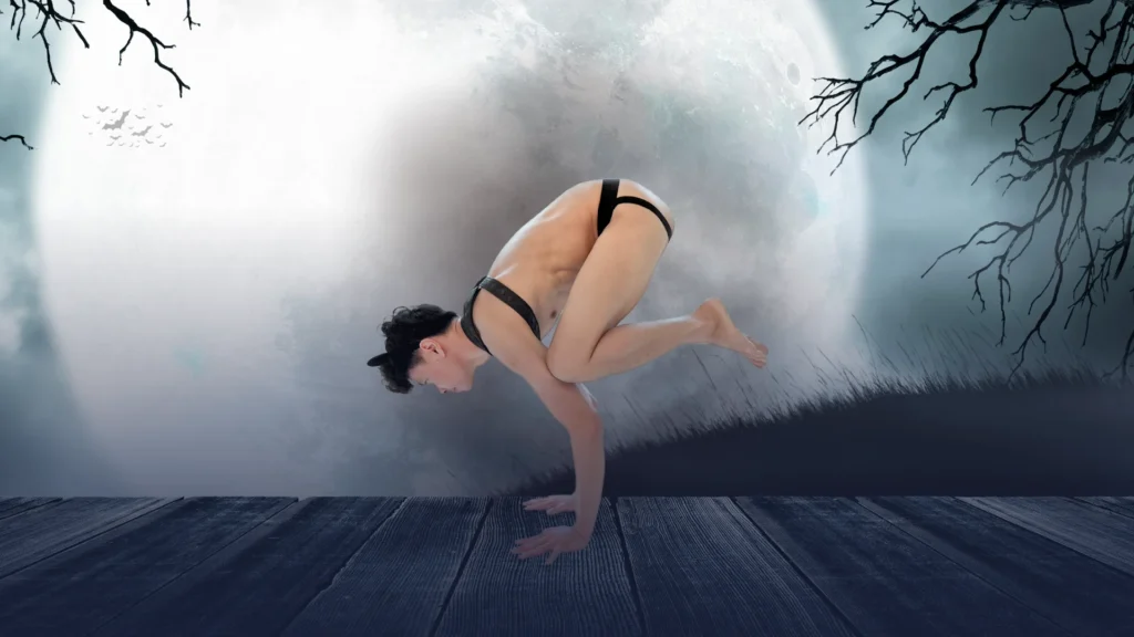 Crow Pose - Halloween Yoga for Men
