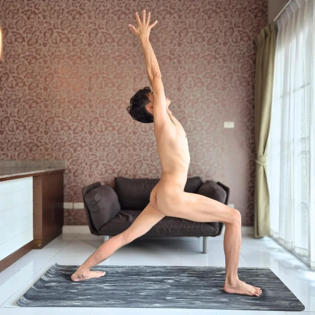 Warrior 1 Pose - Naked Yoga Poses for Body Confidence