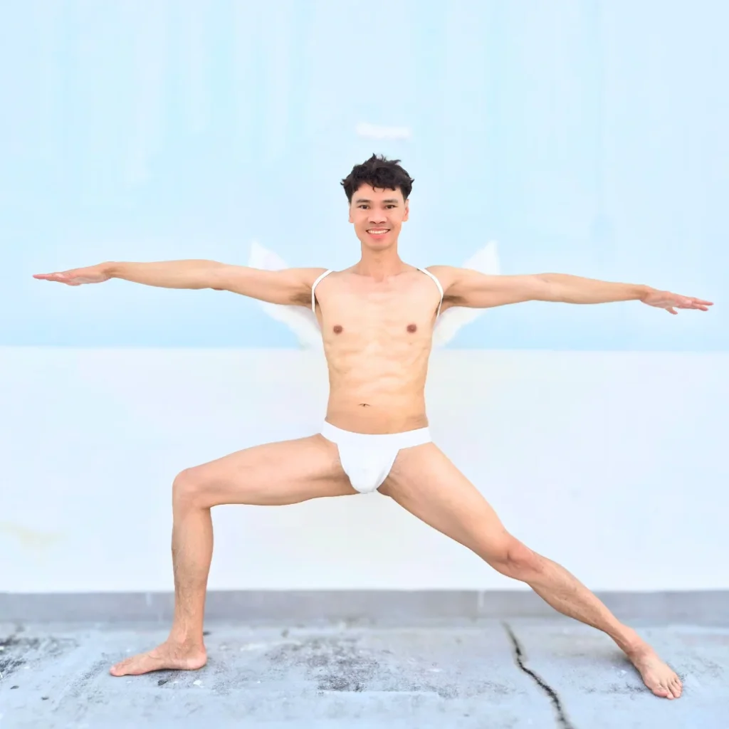 Warrior 2 Pose - Valentine's Yoga